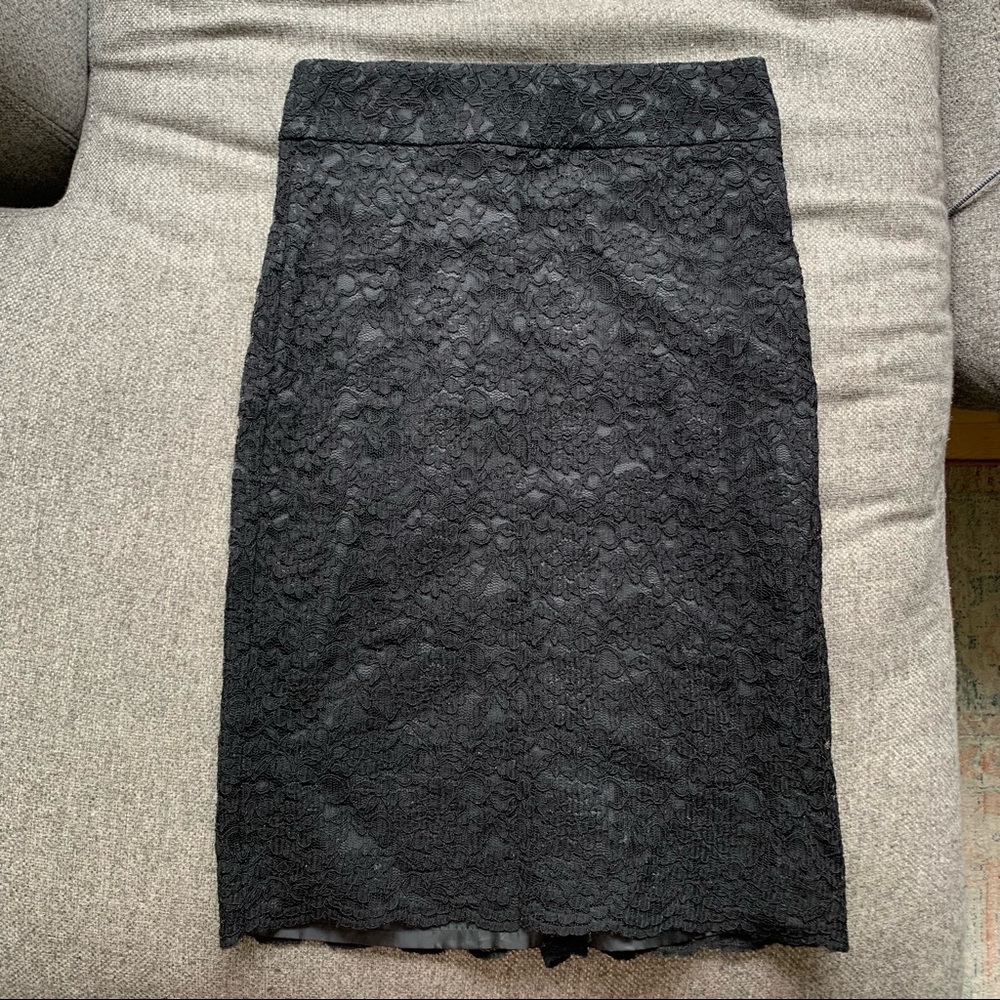 Banana Republic Black Lace Pencil Skirt - size 10